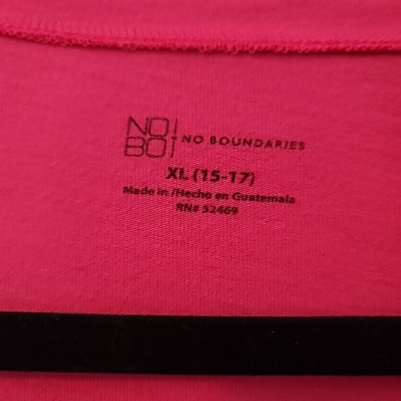 NOBO Fuscia Pink Scoop Neck T-Shirt Sz XL (15-17) - Picture 2 of 10